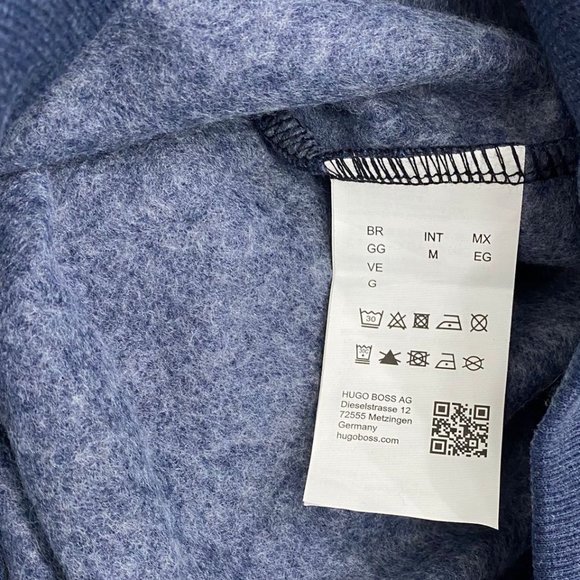 NWT Hugo Boss Men's Cotton Pullover Hoodie Color Navy Size S, M - Picture 4 of 5